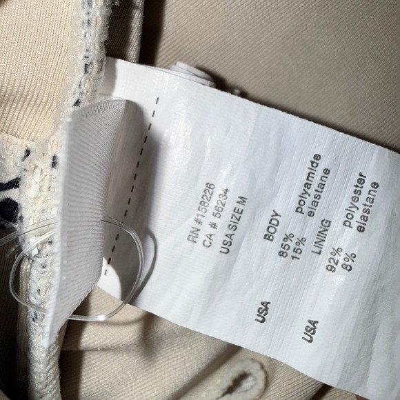 Phax White Black Floral Dot One Piece Swimsuit Womens Medium - Picture 4 of 5